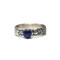 6mm Lapis-lazuli 925 Antique Sterling Silver Rose and Daisy Band Ring by Salish Sea Inspirations product 1